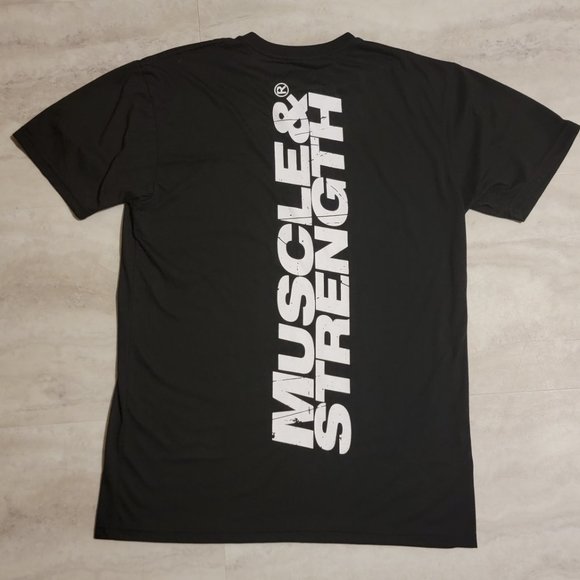 M&S Mens All Or Nothing BPI Sports Black V-Neck T-Shirt Medium - Picture 4 of 4